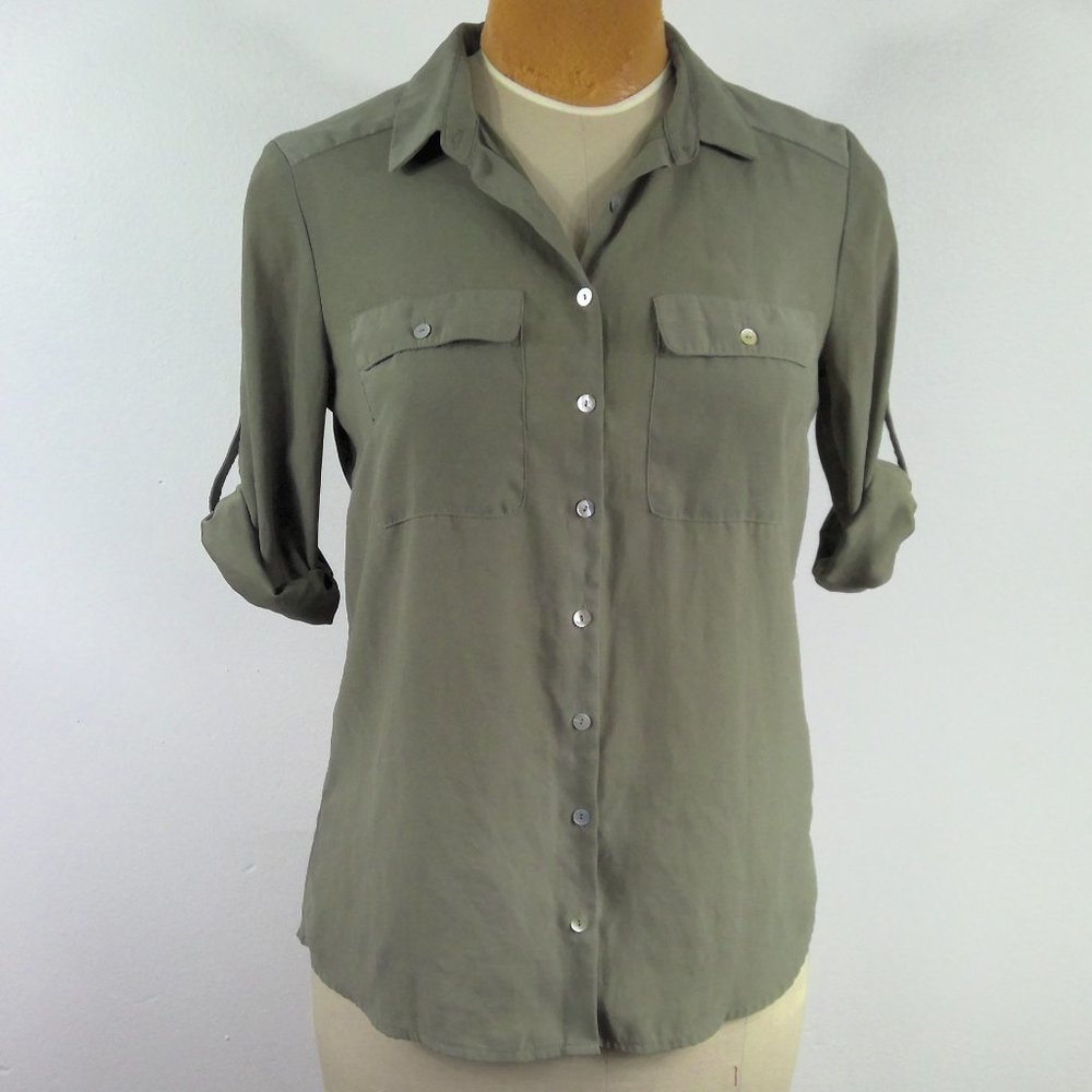 Khaki Green Button Up Shirt